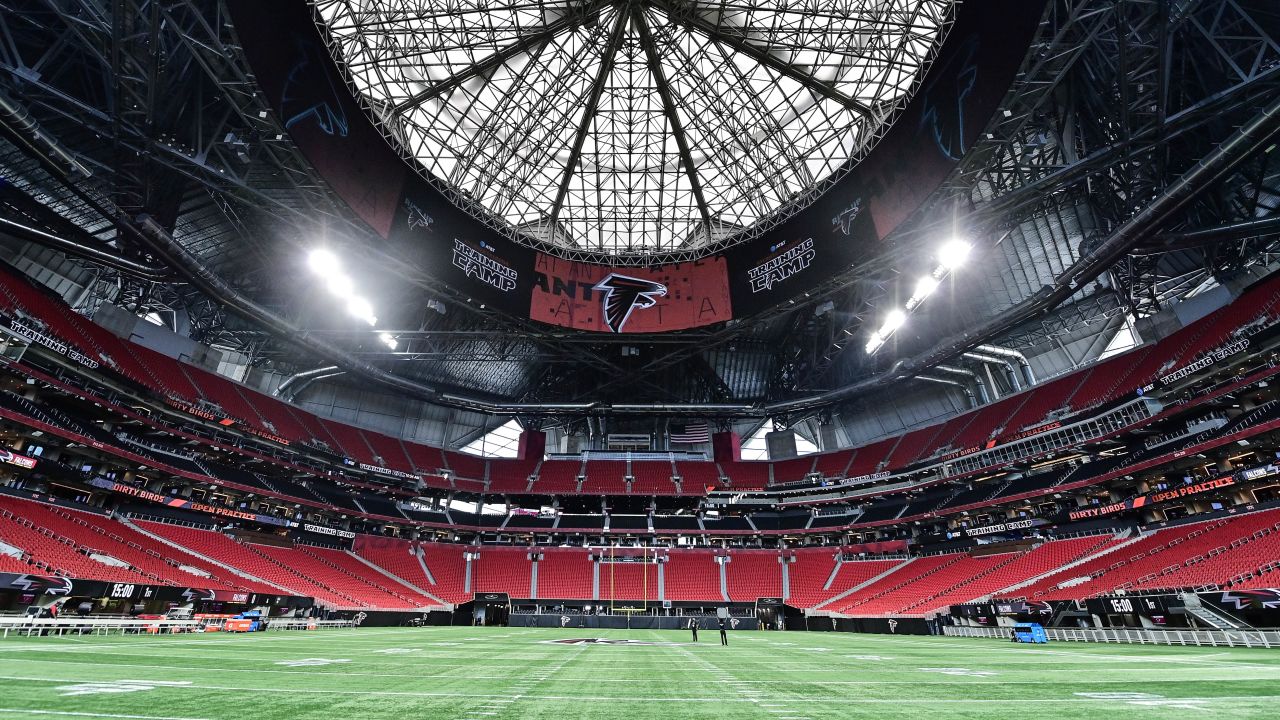 Atlanta Falcons hosting open training camp practice at Mercedes-Benz  Stadium - The Falcoholic