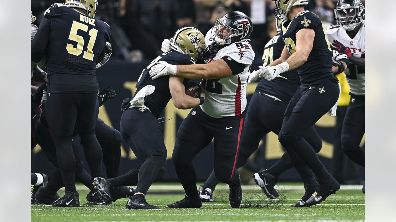 Atlanta Falcons defensive tackle Abdullah Anderson (98) watches a