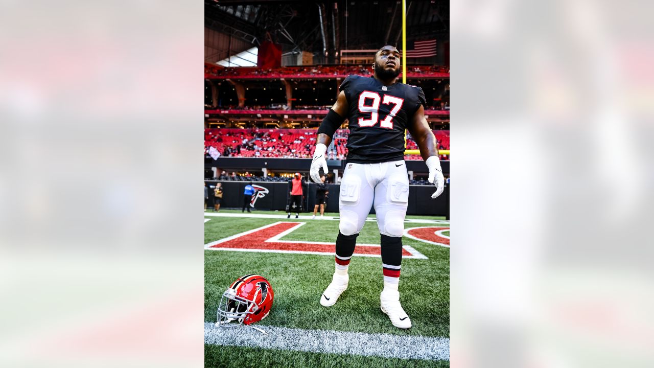 Atlanta Falcons safety Dean Marlowe (21) warms up before a preseason NFL  football game against the New York Jets Monday, Aug. 22, 2022, in East  Rutherford, N.J. (AP Photo/Adam Hunger Stock Photo - Alamy