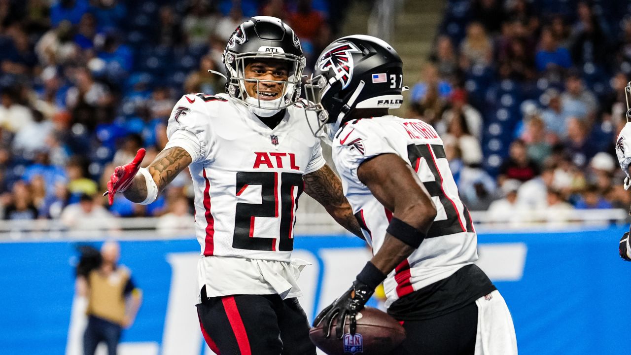 Atlanta Falcons cornerback Dee Alford (37) walks off the field