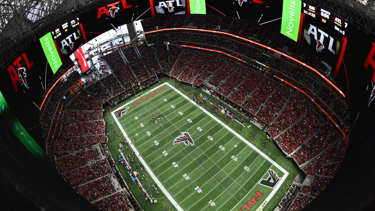 : Atlanta Falcons, 1st Game at MB Stadium - 44x18-inch