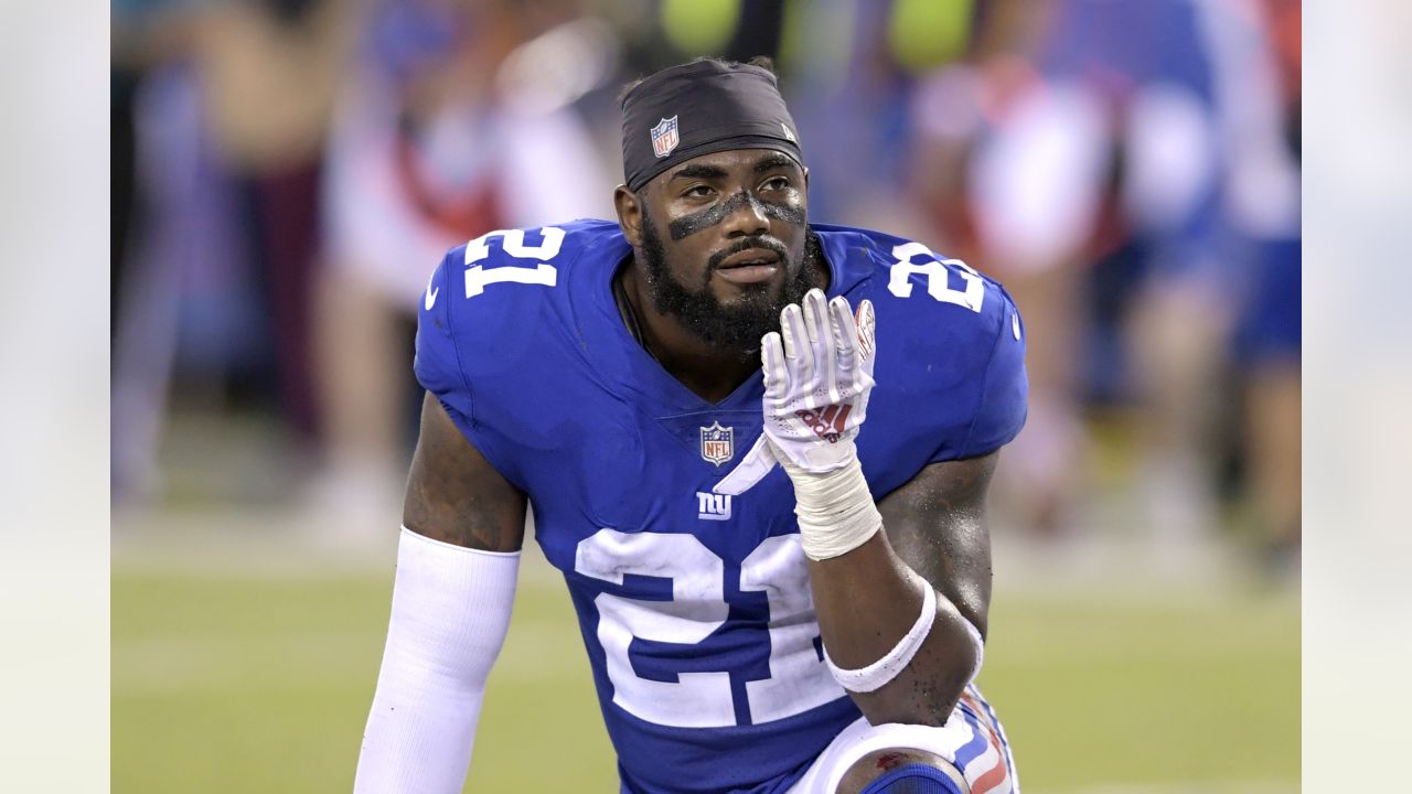 October 2, 2018 - East Rutherford, New Jersey, U.S. - New York Giants  defensive back Landon Collins (21) in the second half during a NFL game  between the New Orlean Saints and