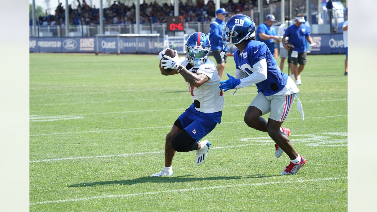 Rookie Evan Neal feels comfortable back in No. 73