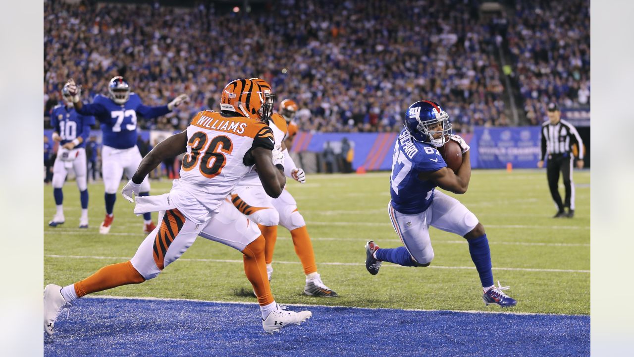 New York Giants tackle Eric Smith during an NFL preseason football game  against the Cincinnati Bengals, Sunday, Aug. 21, 2022 in East Rutherford,  N.J. The Giants won 25-22. (AP Photo/Vera Nieuwenhuis Stock