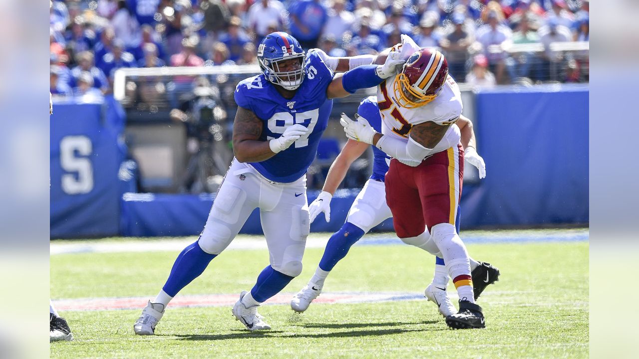 NFC defensive tackle Dexter Lawrence (97) of the New York Giants celebrates  after the Pro Bowl Games, Sunday, Feb. 5, 2023, in Las Vegas. (Doug Benc/AP  Images for NFL Stock Photo - Alamy