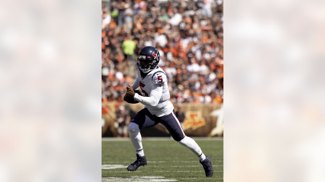 New England Patriots quarterback Malik Cunningham (16) reacts during the  second half of an NFL pre-season football game against the Houston Texans,  Thursday, Aug. 10, 2023, in Foxborough, Mass. (AP Photo/Greg M.