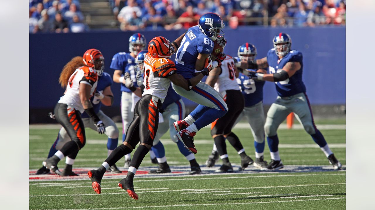 New York Giants tackle Eric Smith during an NFL preseason football game  against the Cincinnati Bengals, Sunday, Aug. 21, 2022 in East Rutherford,  N.J. The Giants won 25-22. (AP Photo/Vera Nieuwenhuis Stock