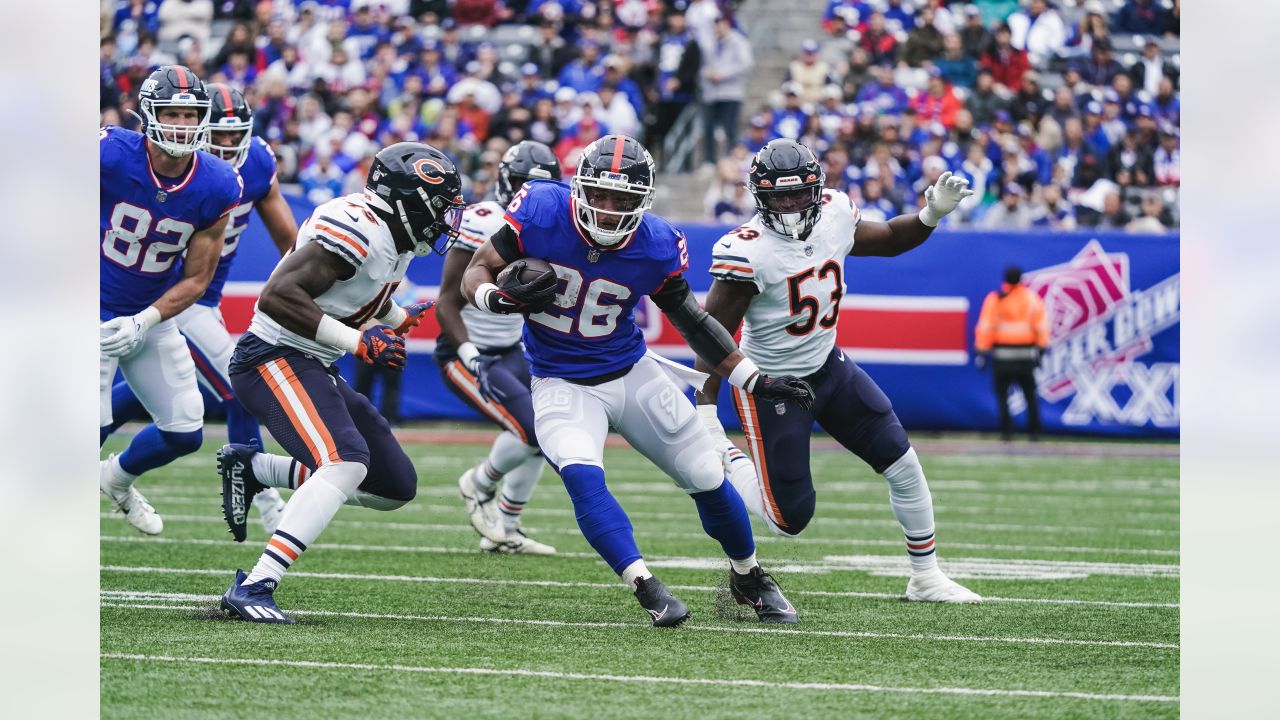 New York Giants linebacker Tae Crowder (48) waits to take the field against  the Chicago Bears during an NFL football game Sunday, Oct. 2, 2022, in East  Rutherford, N.J. (AP Photo/Adam Hunger