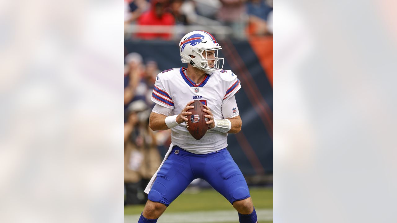 Buffalo Bills tight end Joel Wilson (48) walks off the field following an  NFL preseason football game against the Chicago Bears, Saturday, Saturday,  Aug. 26, 2023, in Chicago. (AP Photo/Kamil Krzaczynski Stock