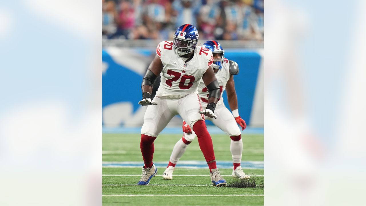 Defensive tackle Kobe Smith of the New York Giants in action