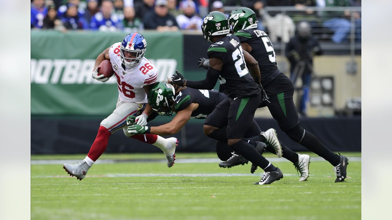 New York Jets outside linebacker Brandon Copeland (51) rushes in