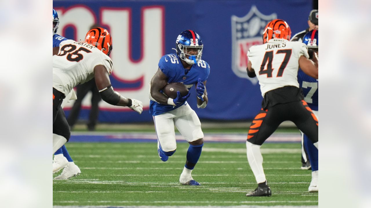 FOXBOROUGH, MA - AUGUST 11: New York Giants running back Jashaun