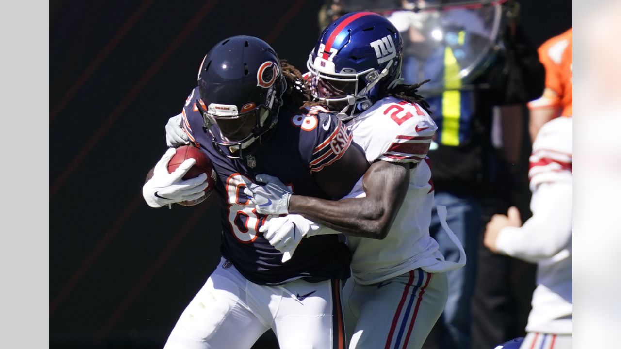 Atlanta Falcons running back Cordarrelle Patterson, below, is tackled by  New York Giants safety Xavier McKinney (29) during the first half of an NFL  football game, Sunday, Sept. 26, 2021, in East