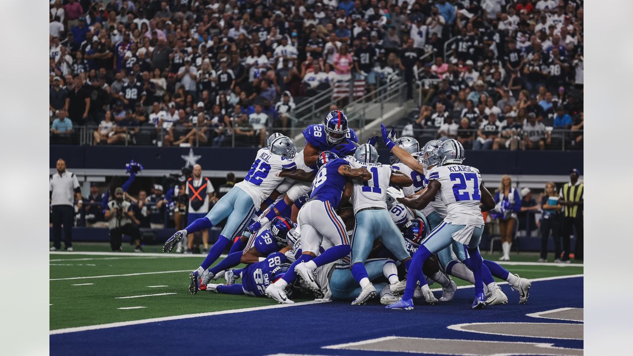 Dallas Cowboys defensive end Chauncey Golston (99) in action against New  York Giants quarterback Daniel Jones (