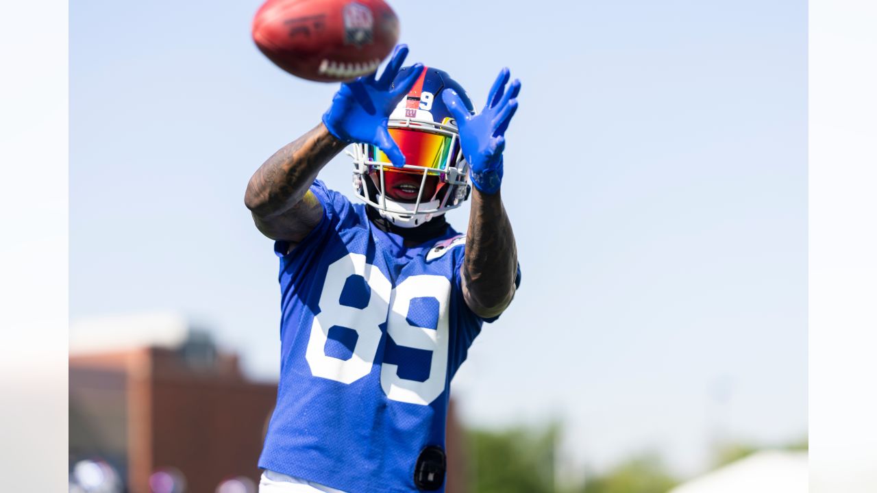 New York Giants' Wan'Dale Robinson participates in a practice at the NFL  football team's training facility in East Rutherford, N.J., Thursday, May  26, 2022. (AP Photo/Seth Wenig Stock Photo - Alamy