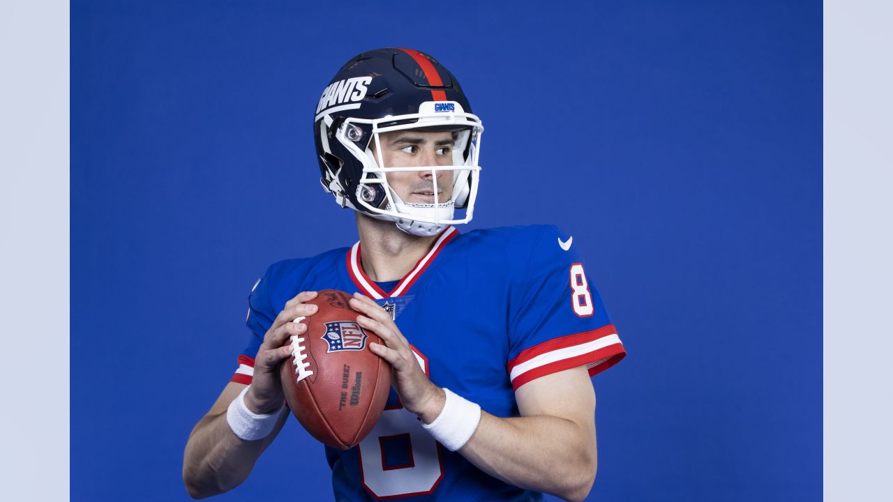 Giants Phil Simms throwback logo jersey