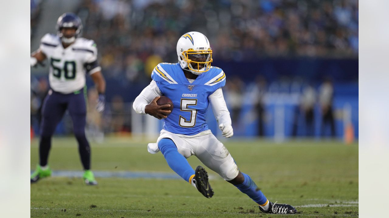 NFL Auction  International Series - Chargers Tyrod Taylor Game Used Jersey  (11/18/19) Size 40