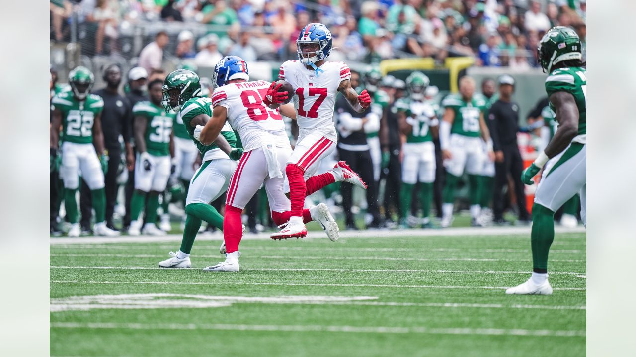 New York Giants wide receiver Alex Bachman (81) in action against the New  York Jets during an NFL pre-season football game, Sunday, Aug. 27, 2022, in  East Rutherford, N.J.. (AP Photo/Rich Schultz