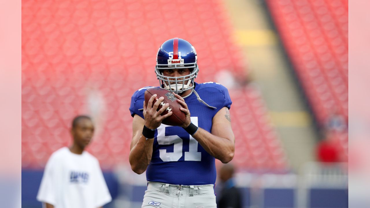 NFL Auction  Crucial Catch - Giants Zak DeOssie Game Used Jersey W/  Captains Patch Washed By Equipment Manager (October 7th