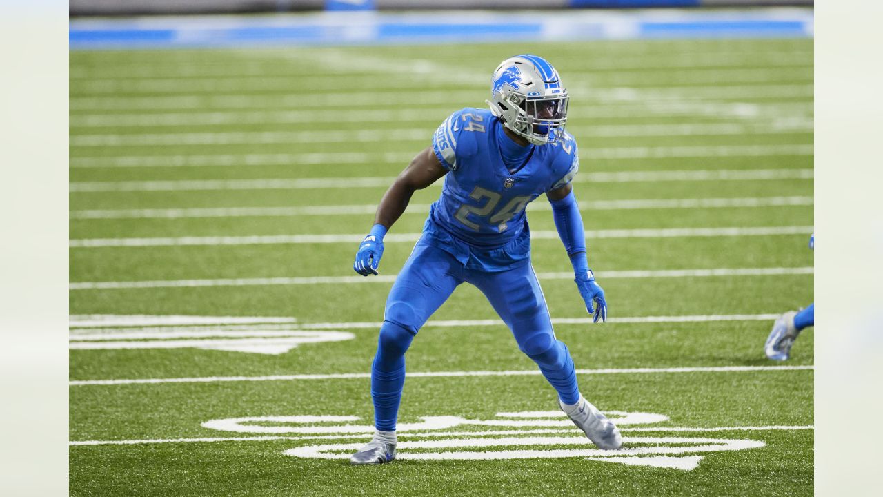 Detroit Lions cornerback Amani Oruwariye (24) in action during the