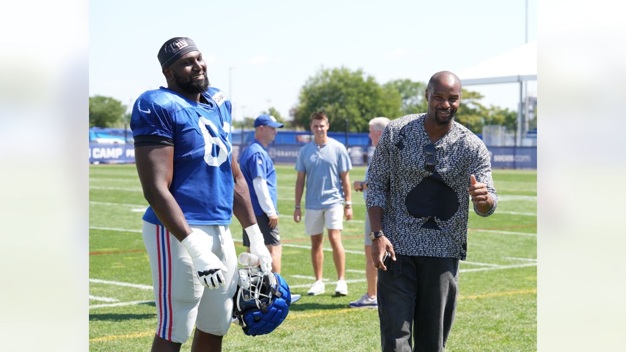 New York Giants on Instagram: Osi Umenyiora visits Roy Mbaeteka at  practice 