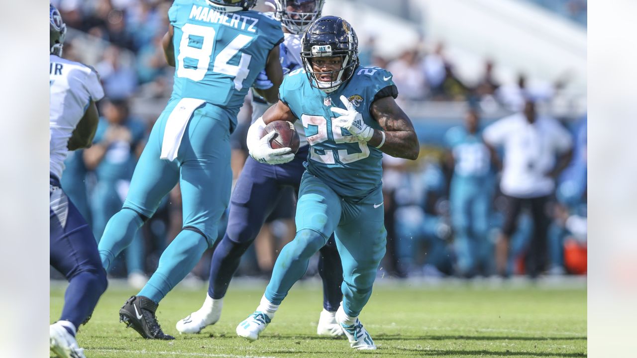 Jacksonville Jaguars free safety Rayshawn Jenkins (2) in coverage during an  NFL football game against the Miami Dolphins at Tottenham Hotspur Stadium  in London, Sunday, Oct. 17, 2021. The Jacksonville Jaguars defeated