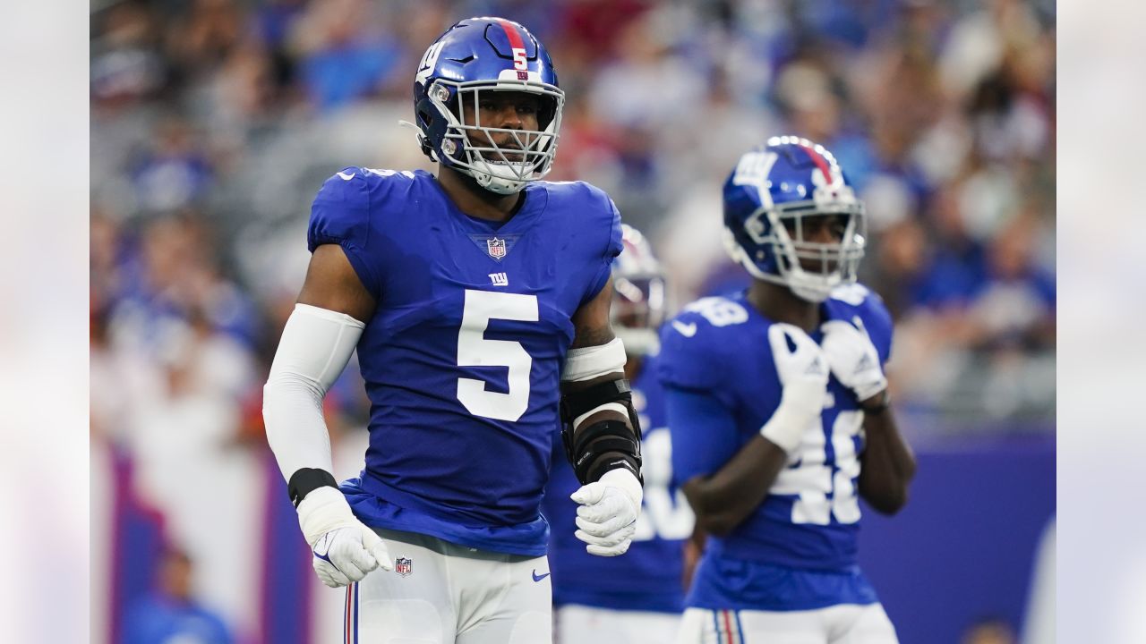 New York Giants cornerback Darren Evans (37) during an NFL preseason  football game against the Cincinnati Bengals, Sunday, Aug. 21, 2022 in East  Rutherford, N.J. The Giants won 25-22. (AP Photo/Vera Nieuwenhuis