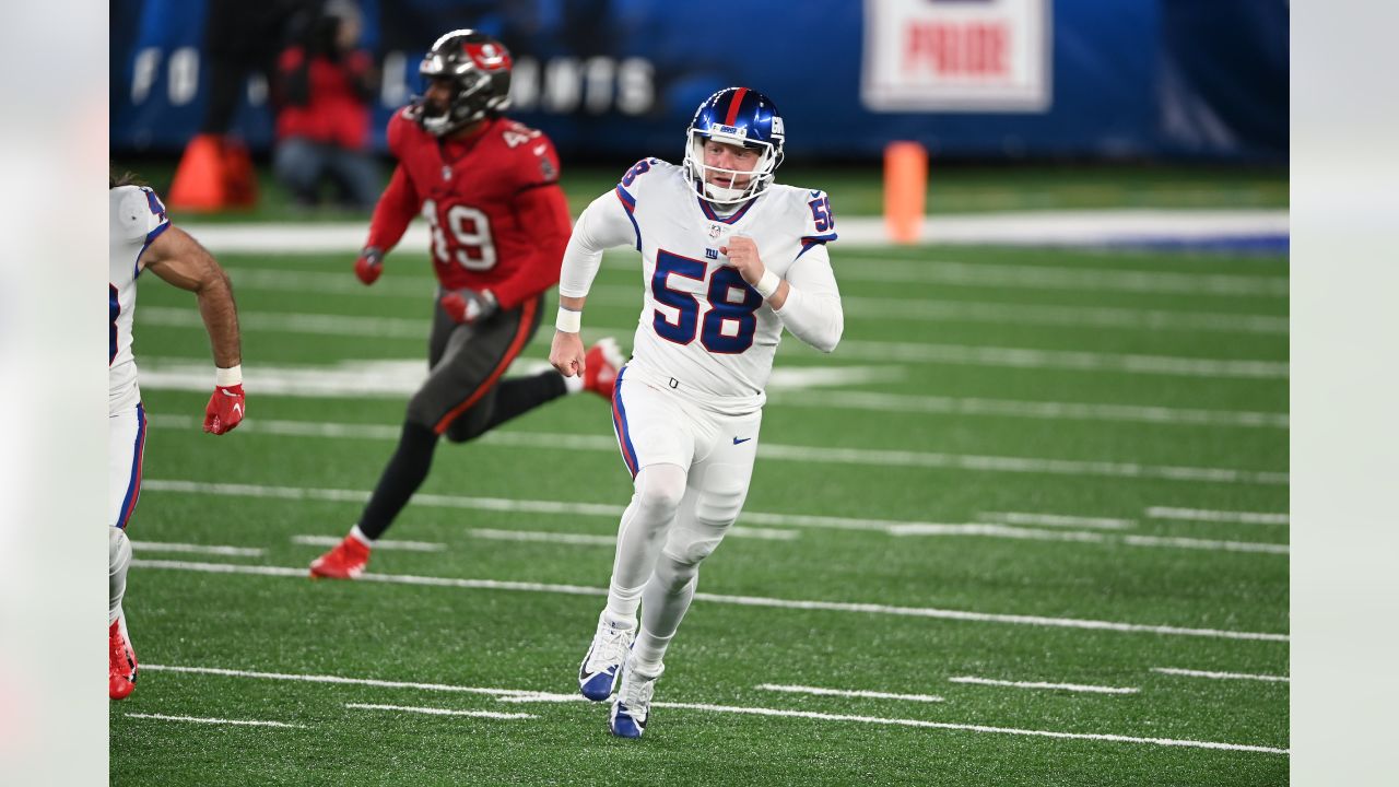 Atlanta Falcons running back Cordarrelle Patterson, below, is tackled by  New York Giants safety Xavier McKinney (29) during the first half of an NFL  football game, Sunday, Sept. 26, 2021, in East