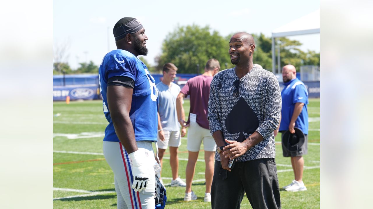 New York Giants on Instagram: Osi Umenyiora visits Roy Mbaeteka at  practice 