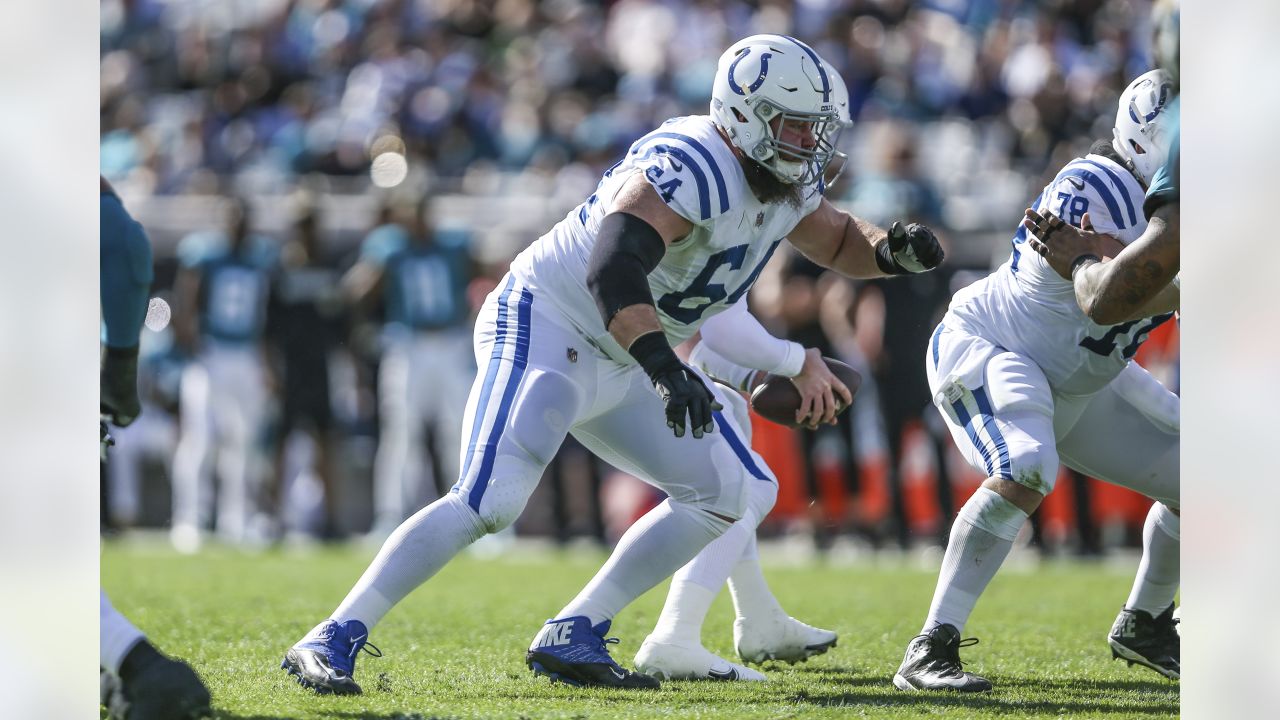 November 14, 2021: Jacksonville Jaguars defenders react to a sack during NFL  football game action between the Jacksonville Jaguars and the Indianapolis  Colts at Lucas Oil Stadium in Indianapolis, Indiana. Indianapolis defeated