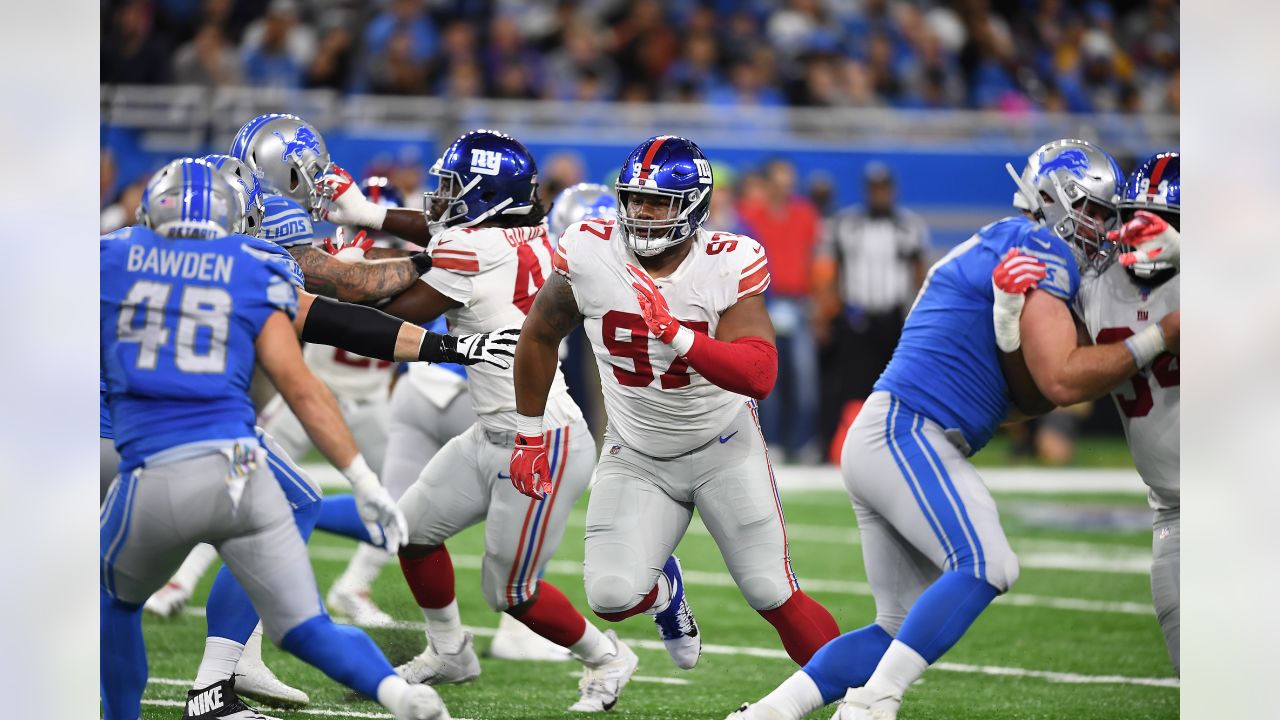 New York Giants guard Wyatt Davis (67) walks off the field after an  preseason NFL football game against the Detroit Lions in Detroit, Friday,  Aug. 11, 2023. (AP Photo/Paul Sancya Stock Photo - Alamy