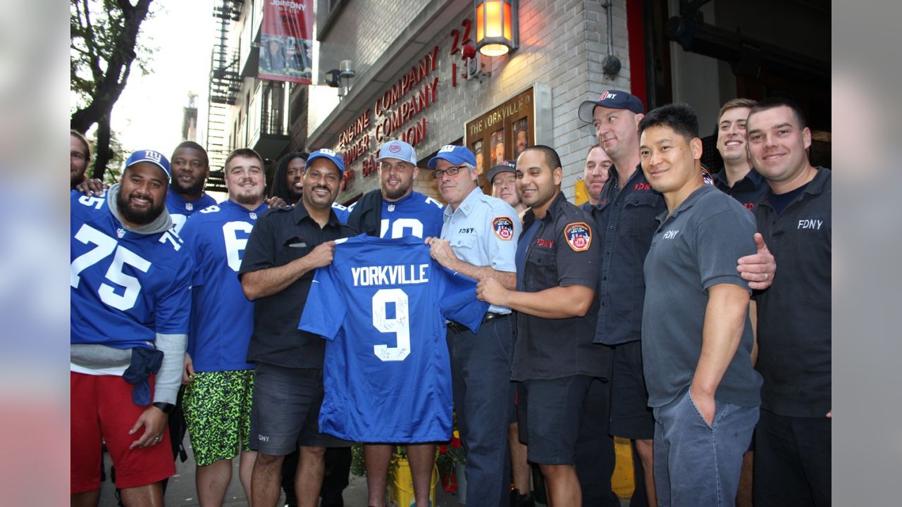 Giants visit the real heroes at FDNY Engine 22 Ladder 13