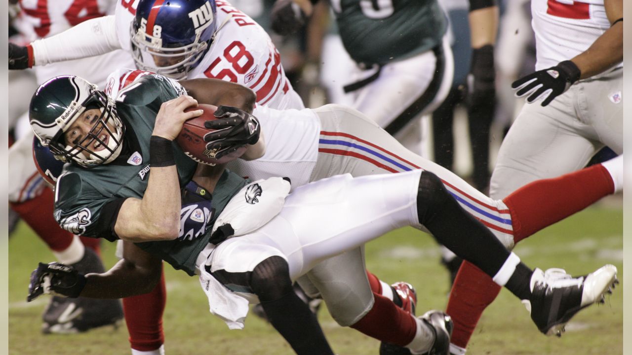 Quarterback Jeff Garcia of the Philadelphia Eagles stands on the