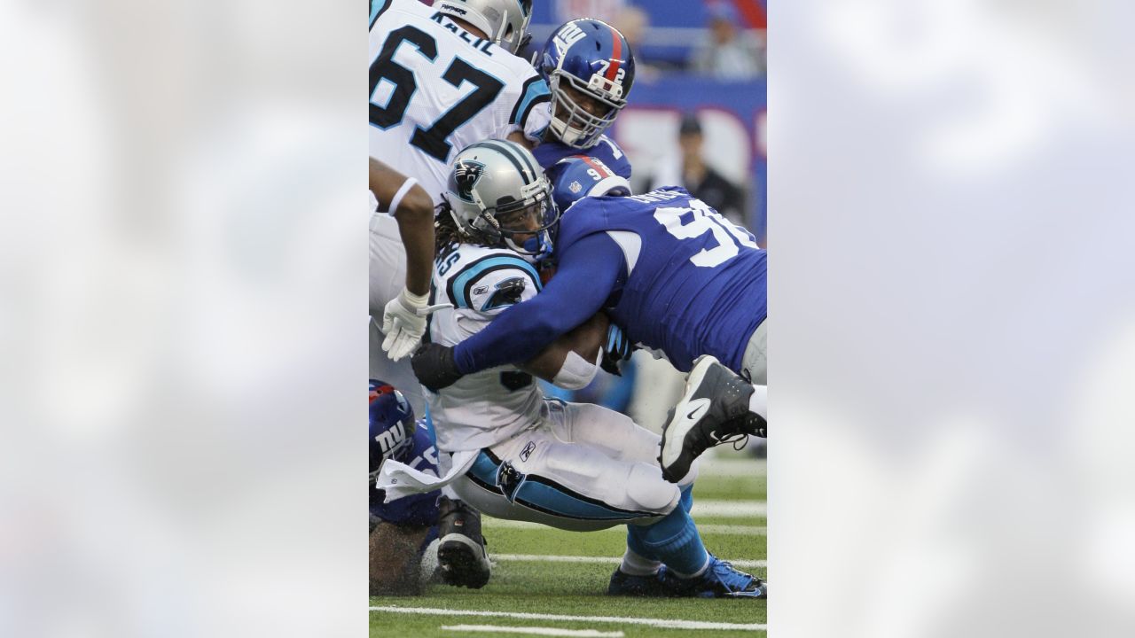 A general overall interior view of MetLife Stadium as the New York Giants  take on the Carolina Panthers during the first half an NFL football game,  Sunday, Sept. 18, 2022, in East