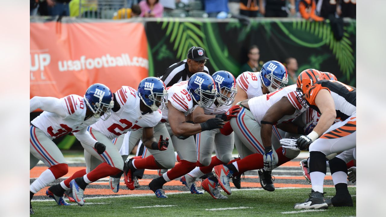 New York Giants tackle Eric Smith during an NFL preseason football game  against the Cincinnati Bengals, Sunday, Aug. 21, 2022 in East Rutherford,  N.J. The Giants won 25-22. (AP Photo/Vera Nieuwenhuis Stock