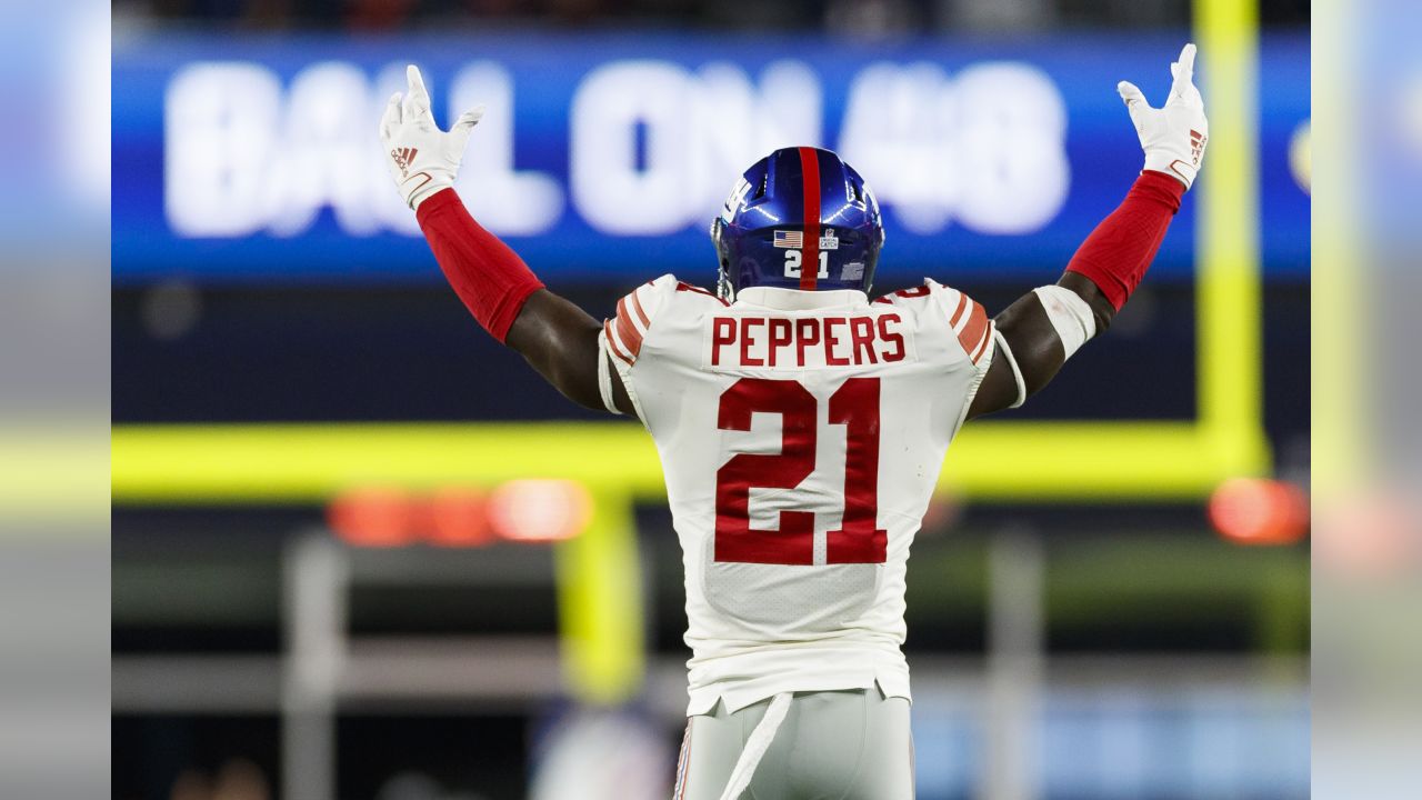 Jabrill Peppers of the New England Patriots celebrates against the