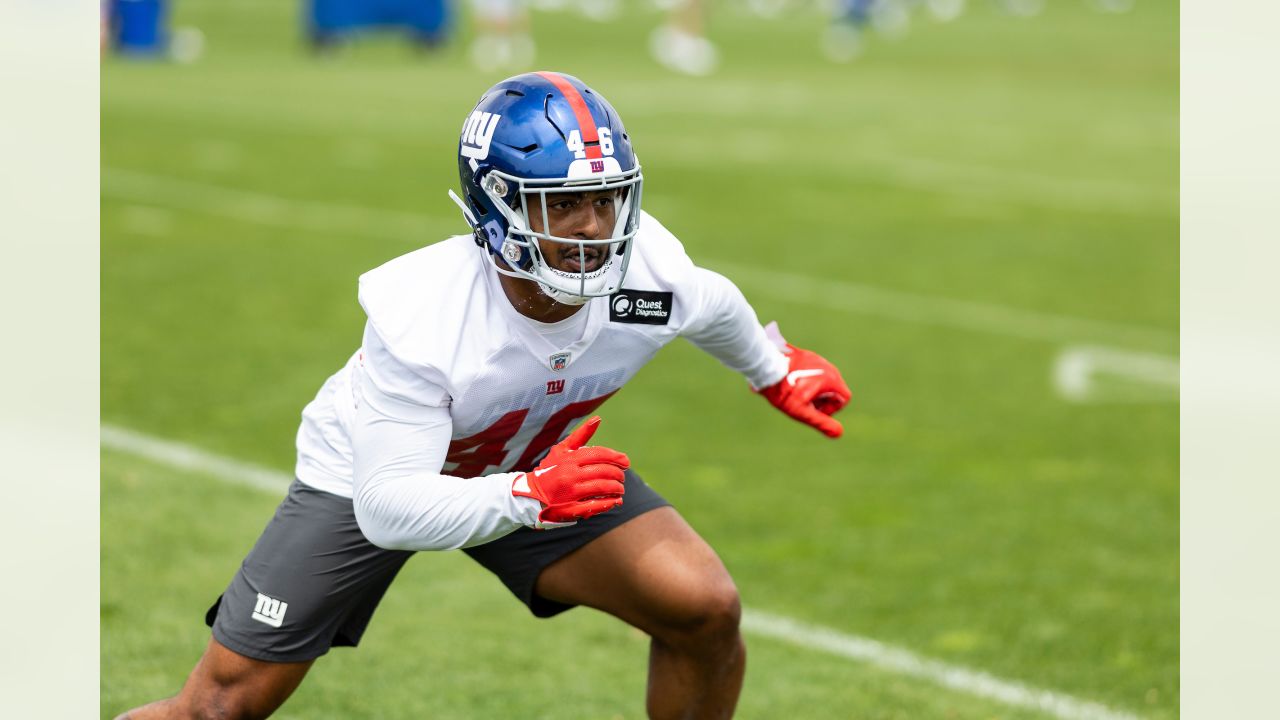 Defensive tackle Kobe Smith of the New York Giants in action