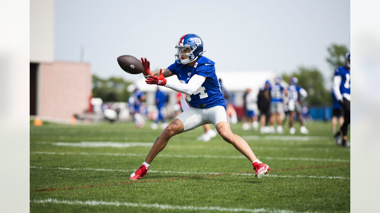 Denver Broncos linebacker Baron Browning takes part in a drill during an  NFL football rookie minicamp at the team's headquarters Saturday, May 15,  2021, in Englewood, Colo. (AP Photo/David Zalubowski Stock Photo 