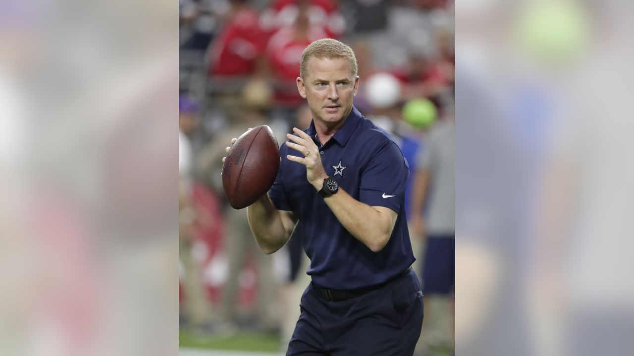 Dallas Cowboys head coach Jason Garrett yells on the sideline in the first  half of an NFL football game against the New Orleans Saints in New Orleans,  Sunday, Sept. 29, 2019. (AP