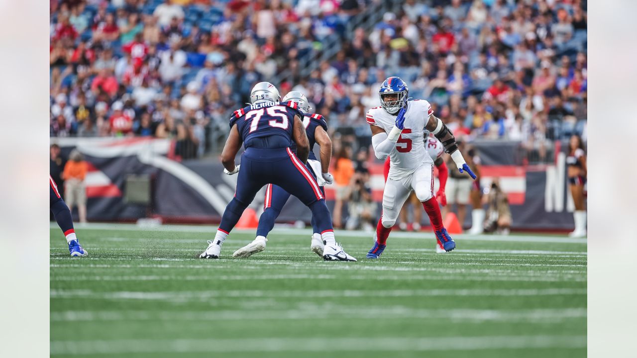 New York Giants' C.J. Board runs back a kickoff against the New England  Patriots during an NFL preseason football game at Gillette Stadium,  Thursday, Aug. 11, 2022 in Foxborough, Mass. (Winslow Townson/AP