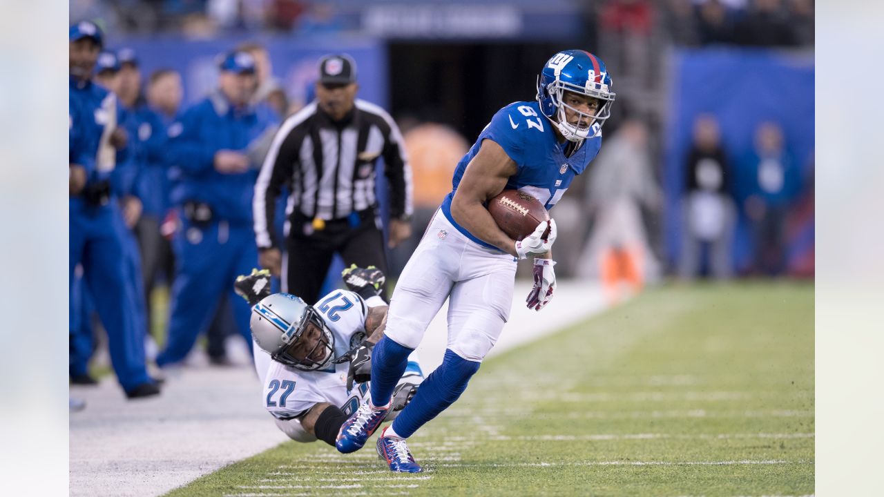 East Rutherford, NJ. 18/12/2022, Detroit Lions wide receiver Amon-Ra St.  Brown (14) makes a catch during a NFL game against the New York Jets on  Sunday, Dec. 18, 2022 in East Rutherford