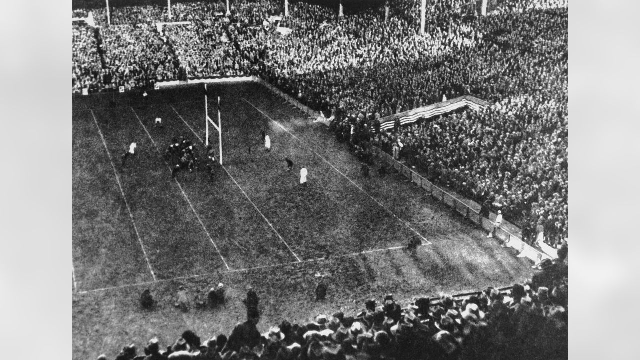 NFL in Ballpark Series – Wrigley Field, Chicago, IL, December 17, 1933-  First ever NFL Championship game takes place between Bears and NY Giants