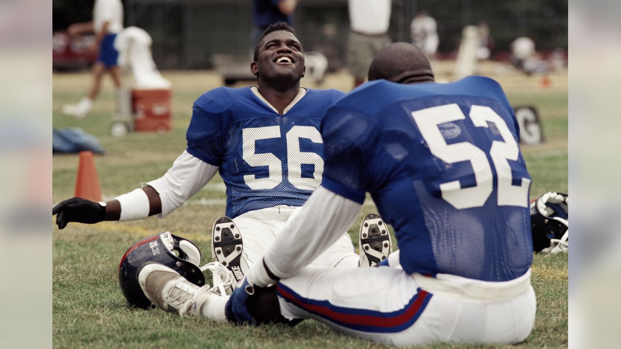 Lawrence Taylor & Michael Strahan Autographed New York Giants Riddell -  Famous Ink