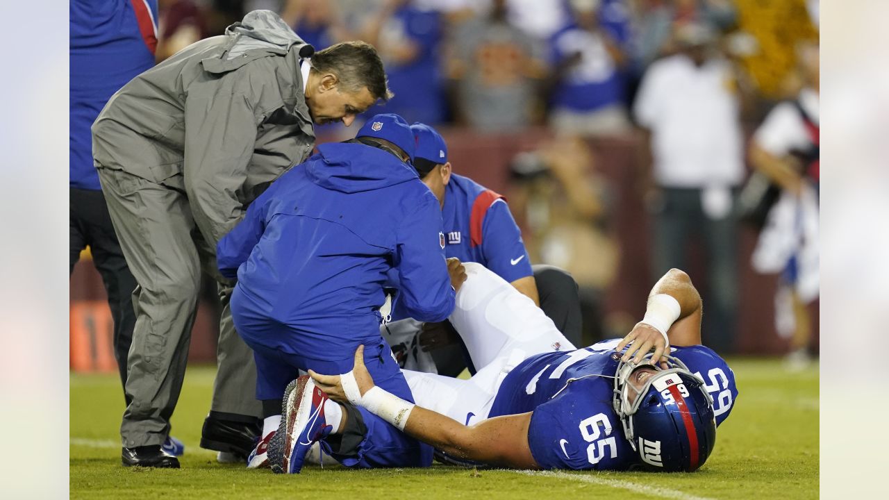 Report: Giants OL Nick Gates returns from broken leg