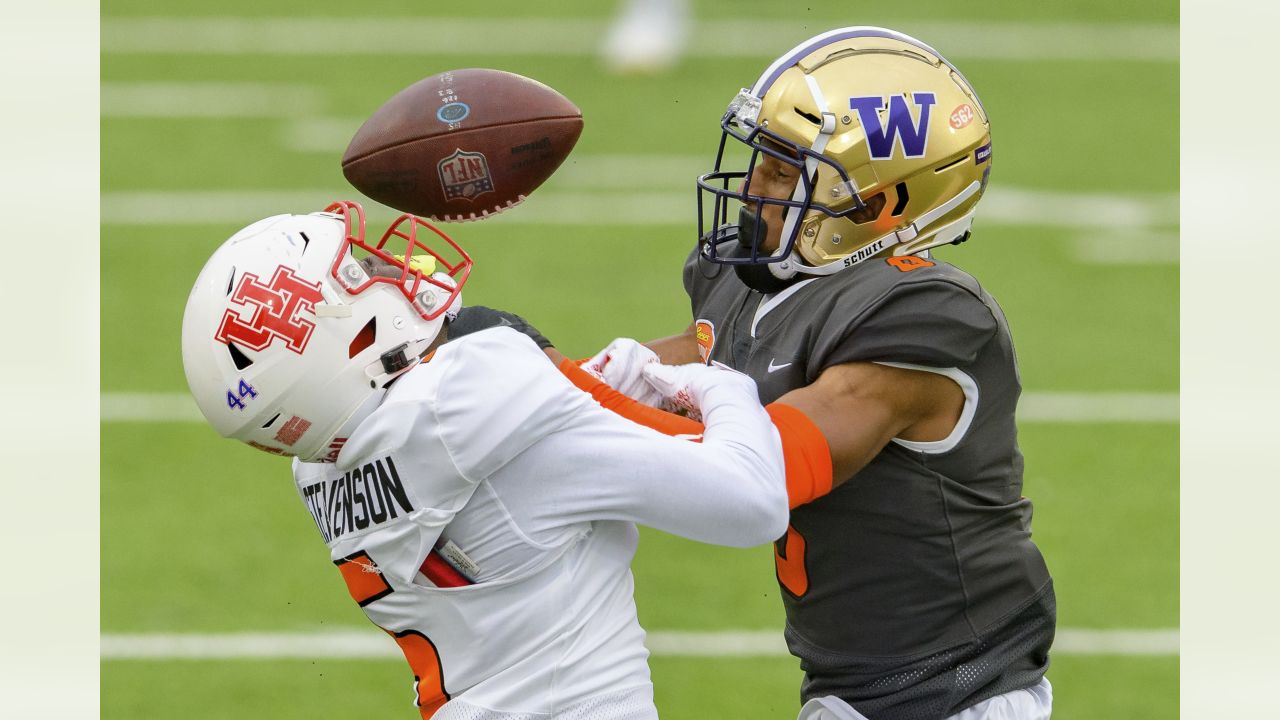 Baron Browning intercepts deflected pass by Justin Herbert