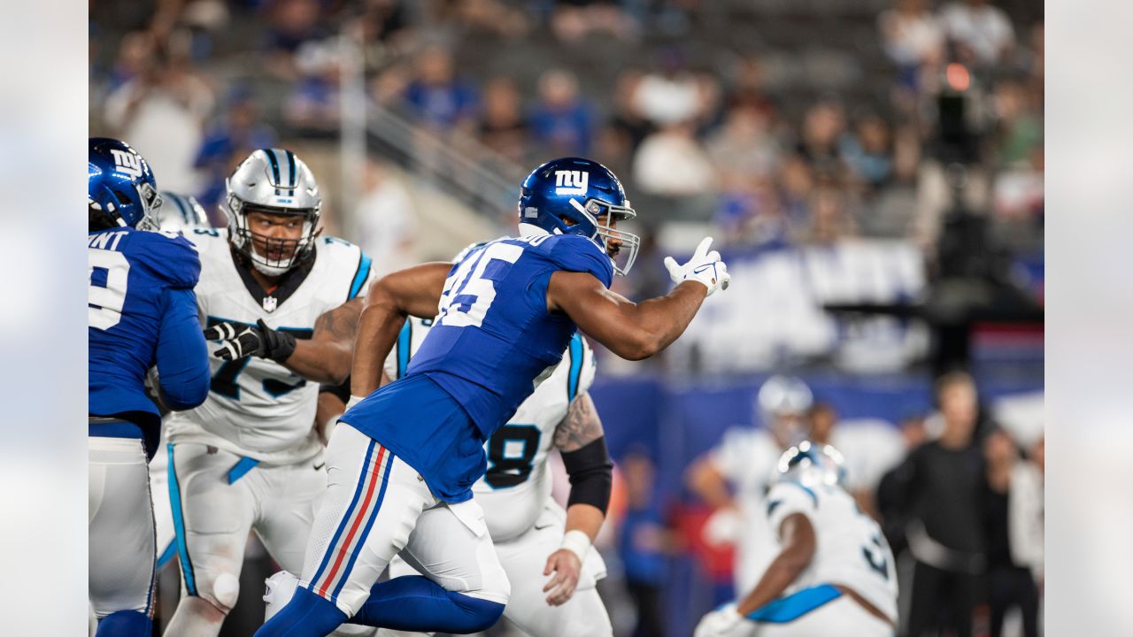 New York Giants linebacker Habakkuk Baldonado (45)during an NFL