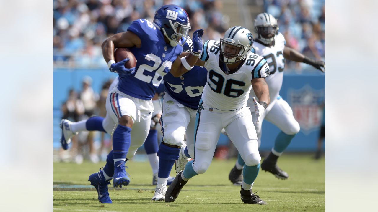 Carolina Panthers defensive back Kurt Coleman (20) after making an  interception during the NFL football game between the Indianapolis Colts  and the Carolina Panthers on Monday, Nov. 2, 2015 in Charlotte, NC.