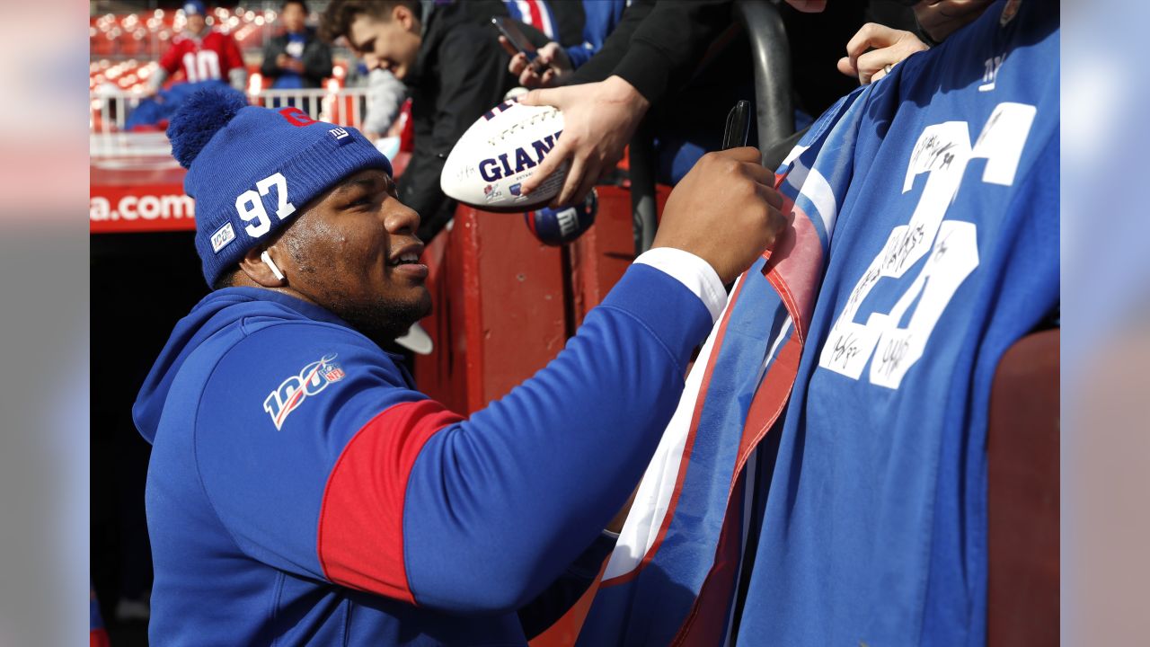 August 22, 2019: New York Giants defensive tackle Dexter Lawrence (97)  after an NFL football preseason game between the New York Giants and the Cincinnati  Bengals at Paul Brown Stadium in Cincinnati