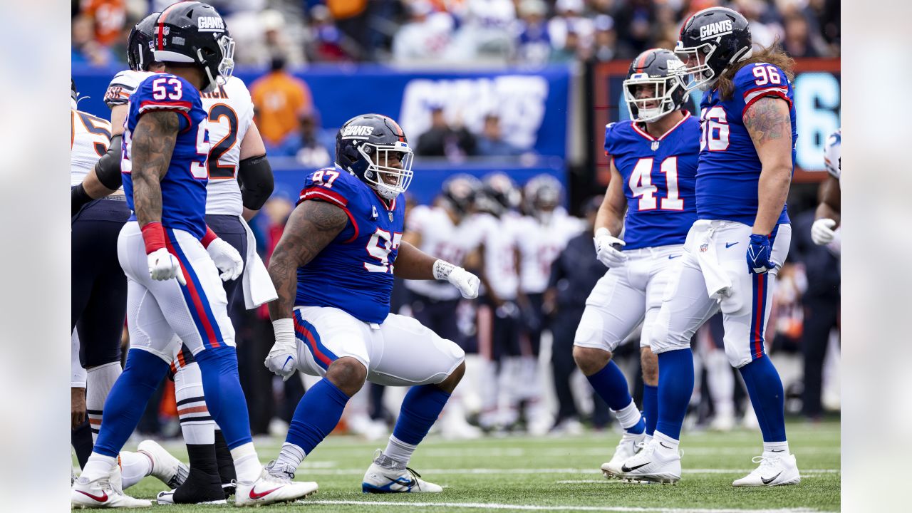 NFC defensive tackle Dexter Lawrence (97) of the New York Giants celebrates  after the Pro Bowl Games, Sunday, Feb. 5, 2023, in Las Vegas. (Doug Benc/AP  Images for NFL Stock Photo - Alamy