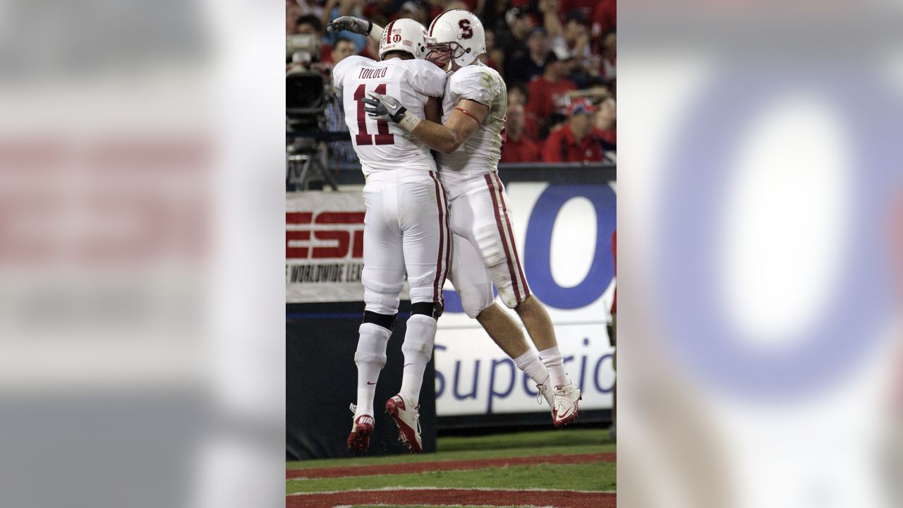 San Francisco 49ers tight end Levine Toilolo (83) celebrates during the NFL  football NFC Championship game against the Green Bay Packers, Sunday, Jan.  19, 2020, in Santa Clara, Calif. The 49ers defeated